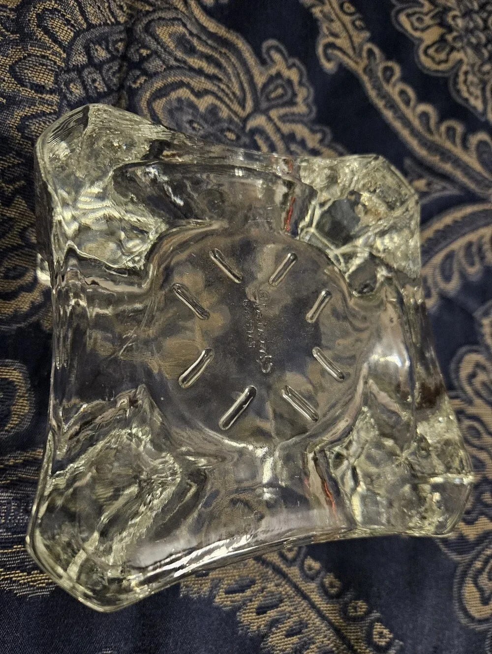 Heavy Glass Trivet * Warmer * Stand * Chantal * 1970s
